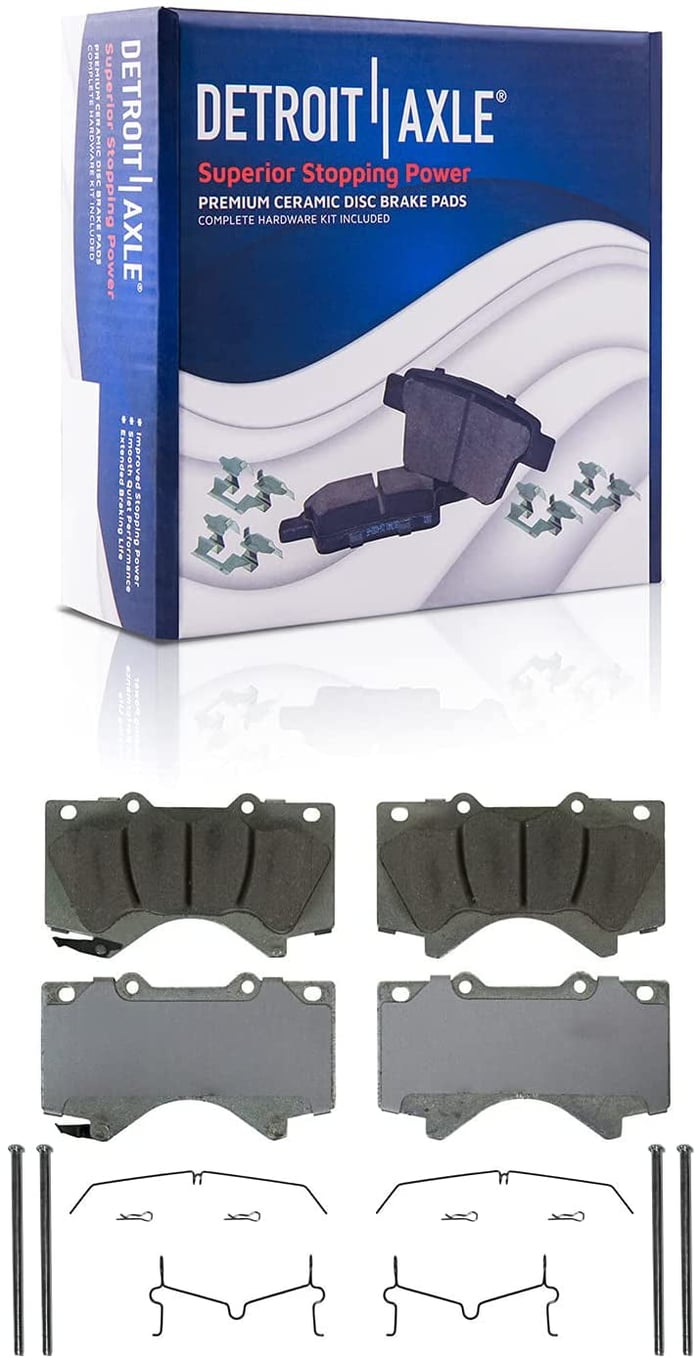 Detroit Axle - Front Rear Brakes Brake Pads Replacement for Toyota Tundra Lexus LX570