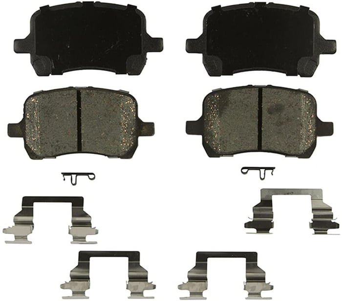 Detroit Axle - Front and Rear Ceramic Brake Pads Replacement for Chevrolet Cobalt Malibu Pontiac G6 Saturn Aura