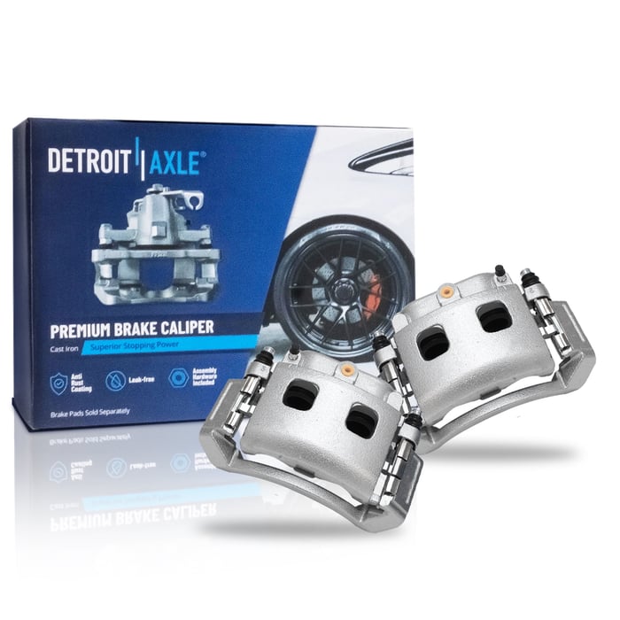 Detroit Axle - Front & Rear Disc Brake Calipers w/Bracket Replacement for Dodge Ram 1500 Durango