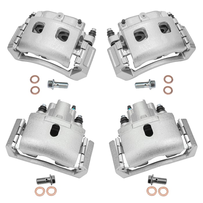 Detroit Axle - Front & Rear Disc Brake Calipers w/Bracket Replacement for Dodge Ram 1500 Durango