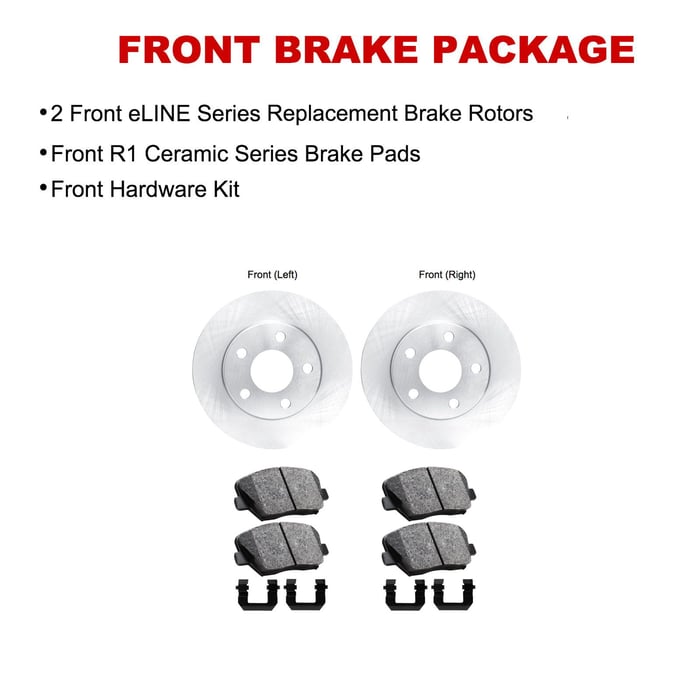 R1 Concepts Front Rear Brake Rotor Ceramic Brake Pads And Hardware Wfwh2 31070