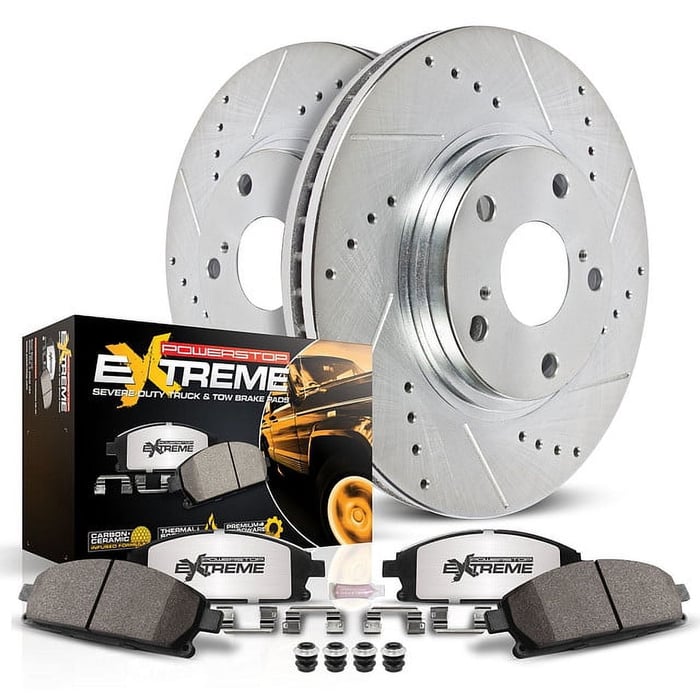 Power Stop Front Z36 Truck and Tow Brake Pad and Rotor Kit K2163-36