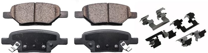 Detroit Axle - Front and Rear Ceramic Brake Pads Replacement for Chevrolet Cobalt Malibu Pontiac G6 Saturn Aura