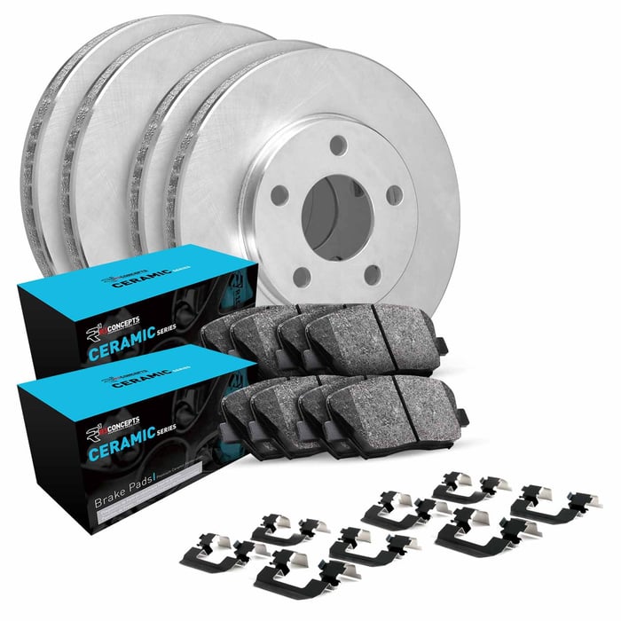 R1 Concepts Front Rear Brake Rotor Ceramic Brake Pads And Hardware Wfwh2 31070