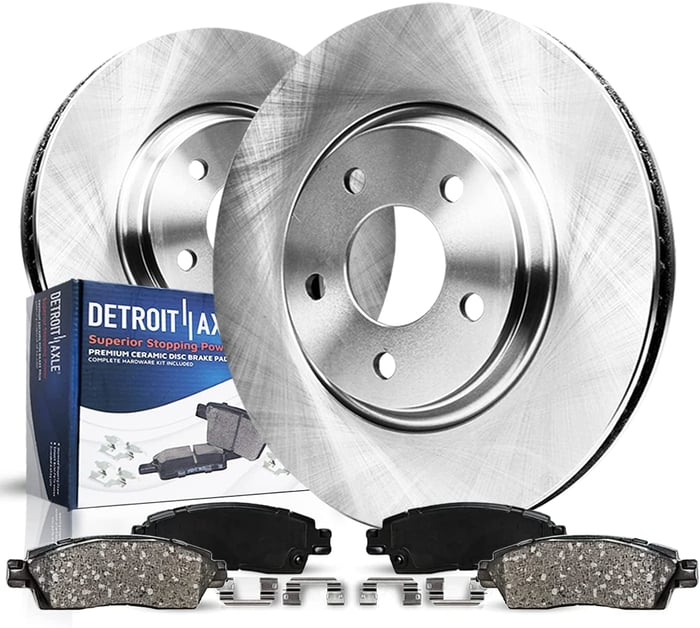 Detroit Axle - Front Brakes and Rotors Brake Pads Replacement for Saab 9-2X Subaru Baja Impreza Forester Outback Legacy