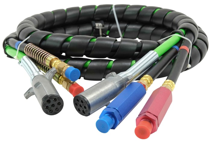 Mytee Products 3-in-One Rubber Air Hose Electrical Cable Wrap 12' Air Line Hose