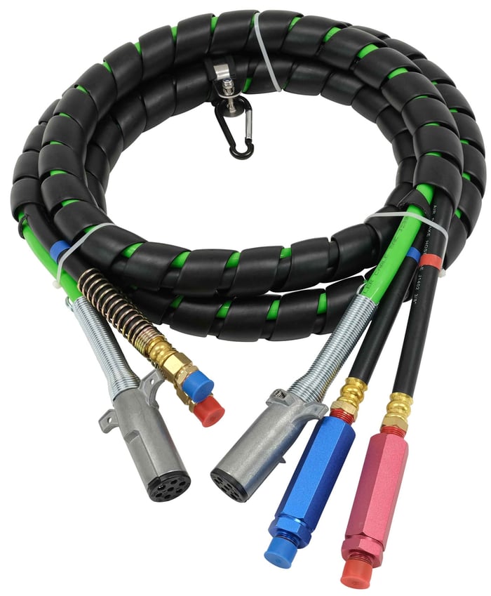 Mytee Products 3-in-One Rubber Air Hose Electrical Cable Wrap 12' Air Line Hose