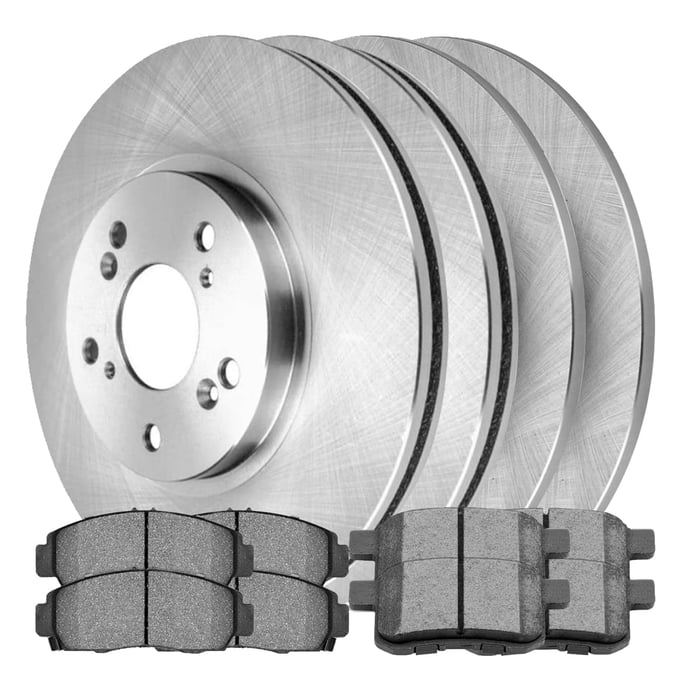 AutoShack Front and Rear Brake Rotors and Ceramic Pads Kit Replacement for 2008-2009 Honda Accord 2009-2010 Acura TSX 2.4L 3.5L V6 FWD