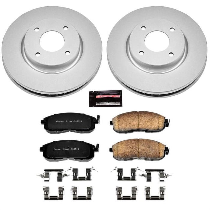 Power Stop Front Geomet Coated Brake Kit CRK5817 Fits 2012 Nissan Sentra